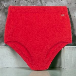💣💣SAVAGE X FENTY FLUFF IT UP BOOTY SHORTS - GOJI BERRY RED  SZ  LARGE